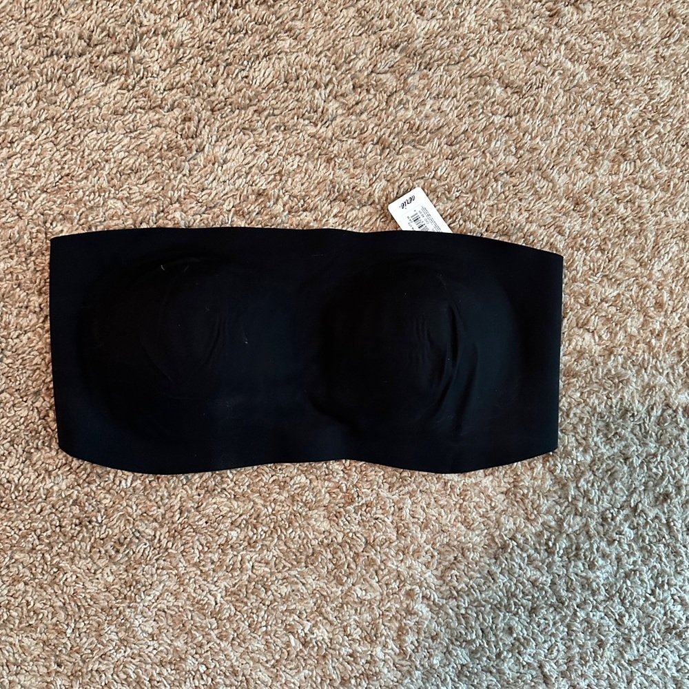 aerie Black Seamless Strapless Bandeau Bra